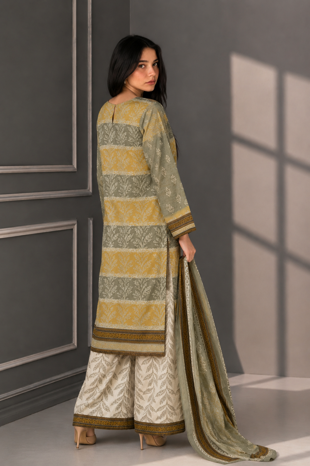 3 Piece Unstitched Lawn Suit for Women | Printed Pakistani Dress