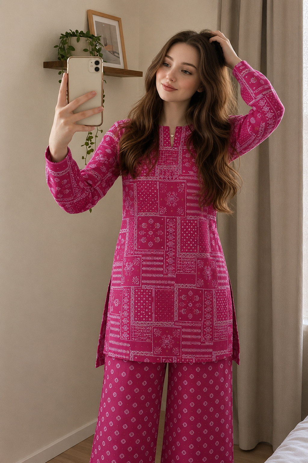 Pink Printed Shalwar Kameez 2 Piece | Buy Online Pakistan