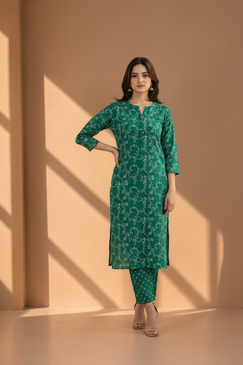 Green Printed Lawn 2 Piece for Women | Buy Online Pakistan