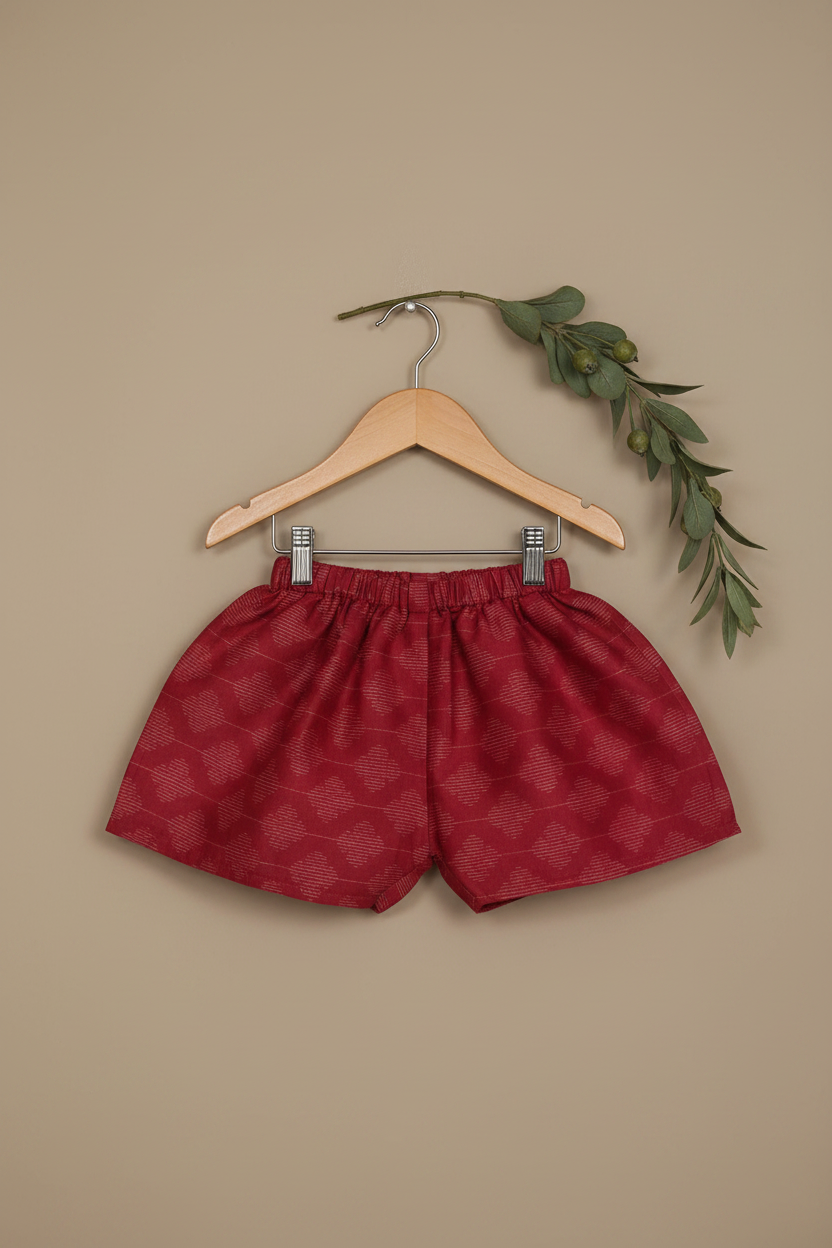 Baby Girls Red Top and Shorts Set | Buy Online Pakistan