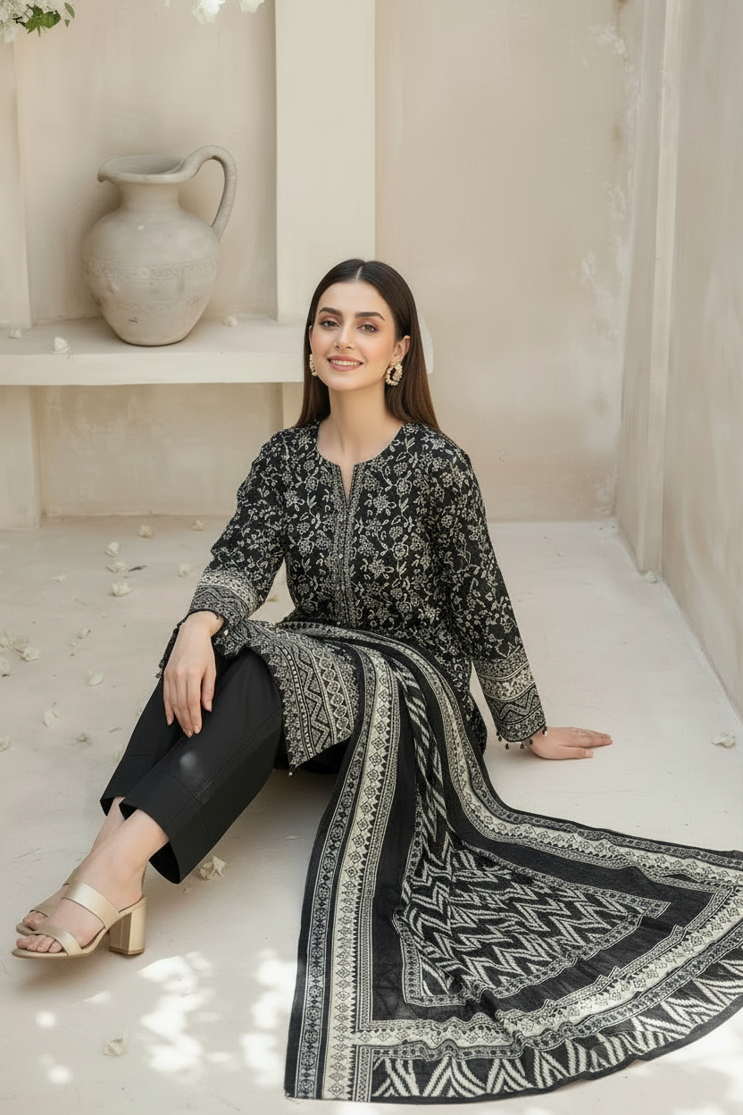 Printed Shalwar Kameez 3 Piece for Women | Buy Online Pakistan