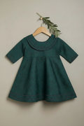 Girls Green Frock and Salwar Set | Kids Dress Online Pakistan