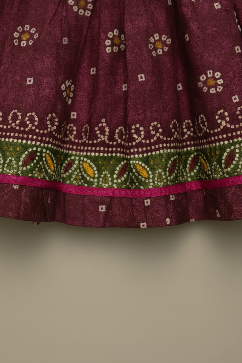 Baby Girls Maroon Frock Set | Buy Online Pakistan