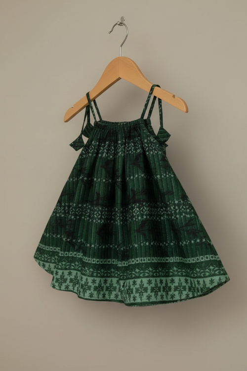 Baby Girls Green Frock | Kids Dress Online Pakistan