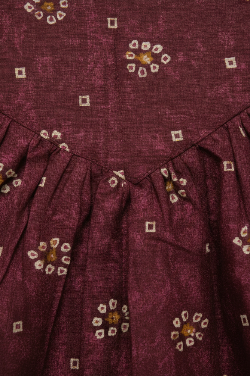 Baby Girls Maroon Frock Set | Buy Online Pakistan