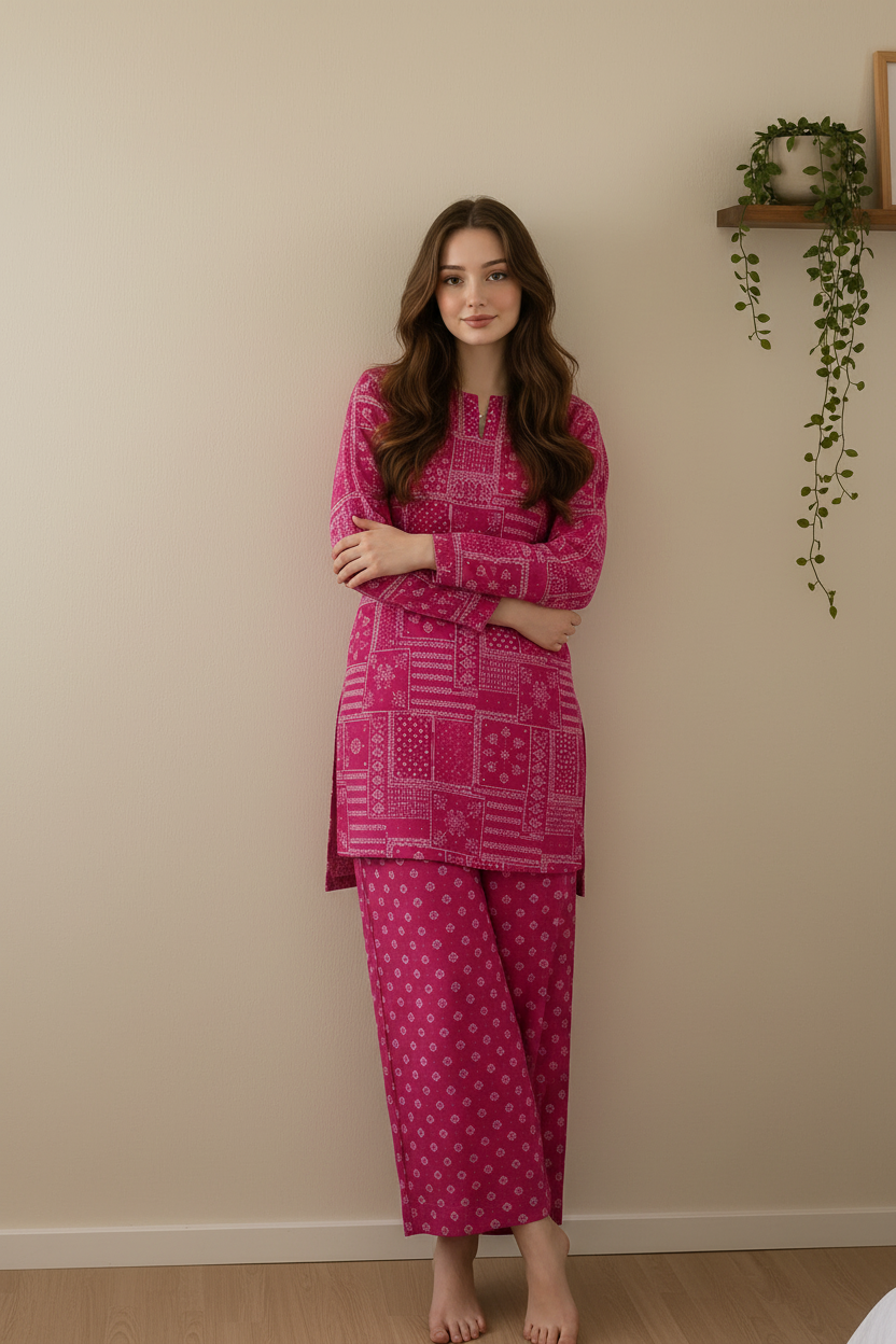Pink Printed Shalwar Kameez 2 Piece | Buy Online Pakistan