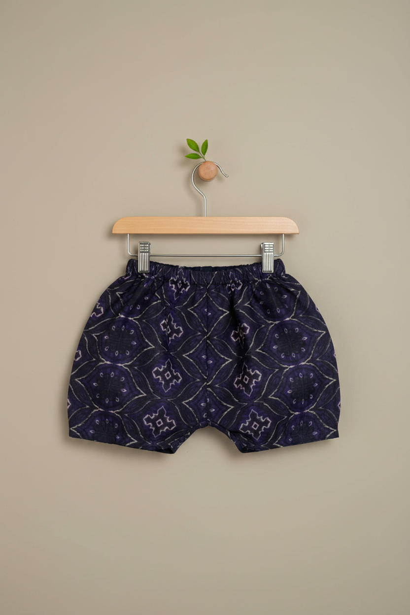 Girls Blue Frock and Shorts Set | Kids Dress Online Pakistan
