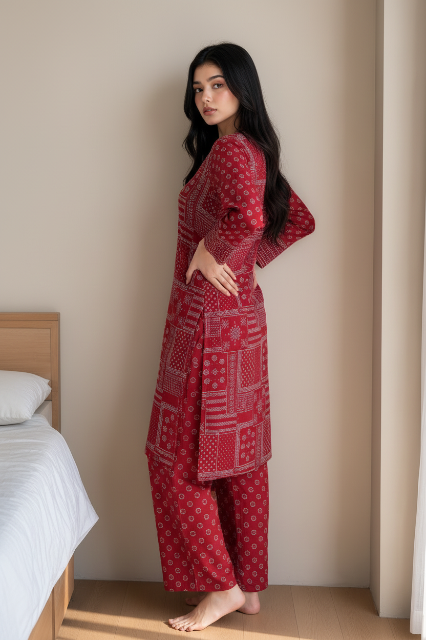 Red Shalwar Kameez 2 Piece | Buy Online Pakistan